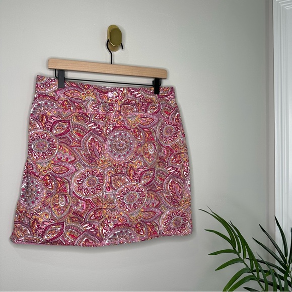 Talbots Pink Floral Everyday Stretch Skort - Picture 2 of 9
